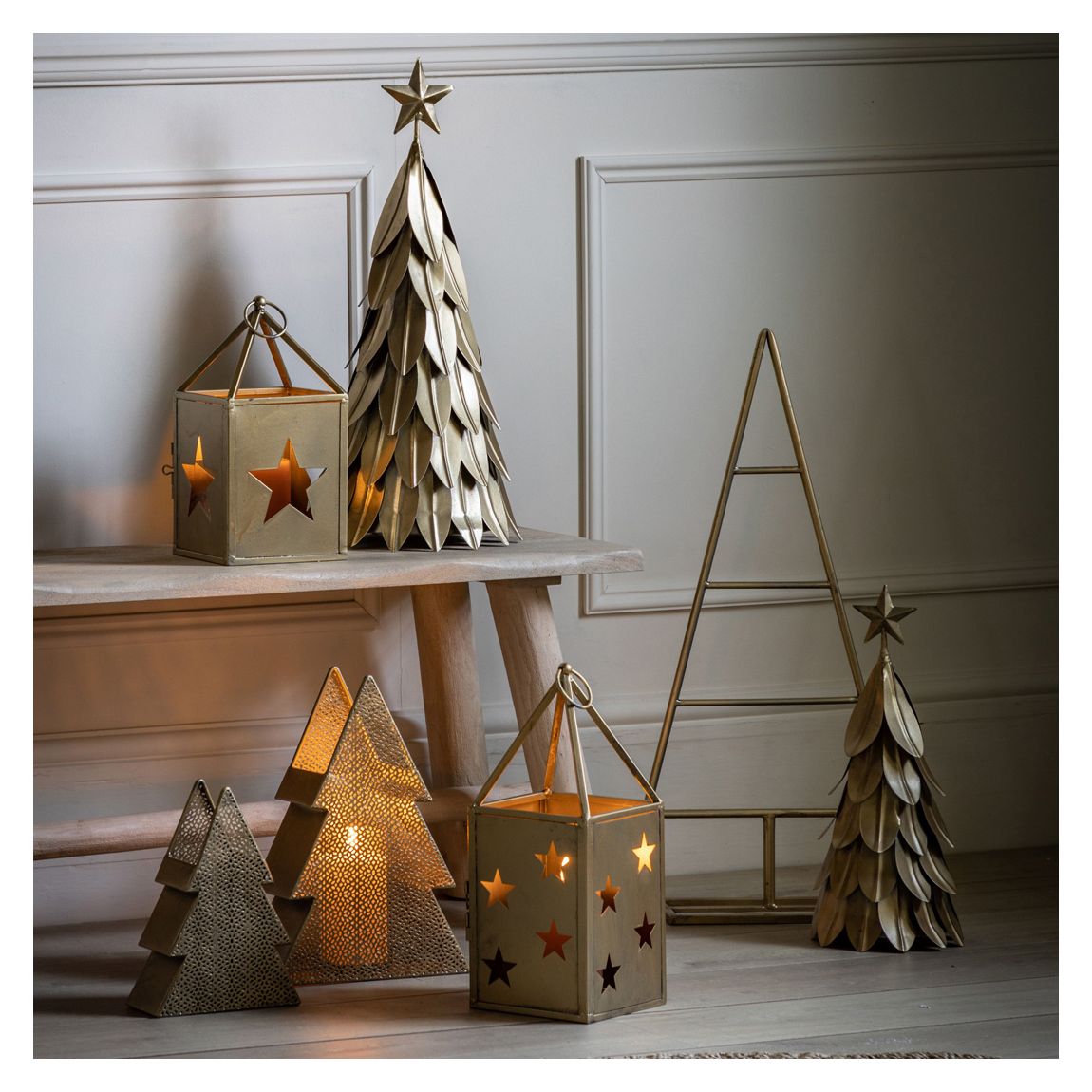 Xmas Tree Décor Antique Gold, 25x25cm main product photo