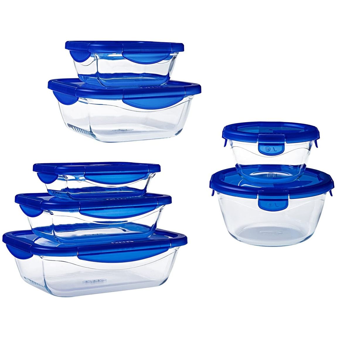 Set of 7 Cook & Go Glass Food Containers main product photo