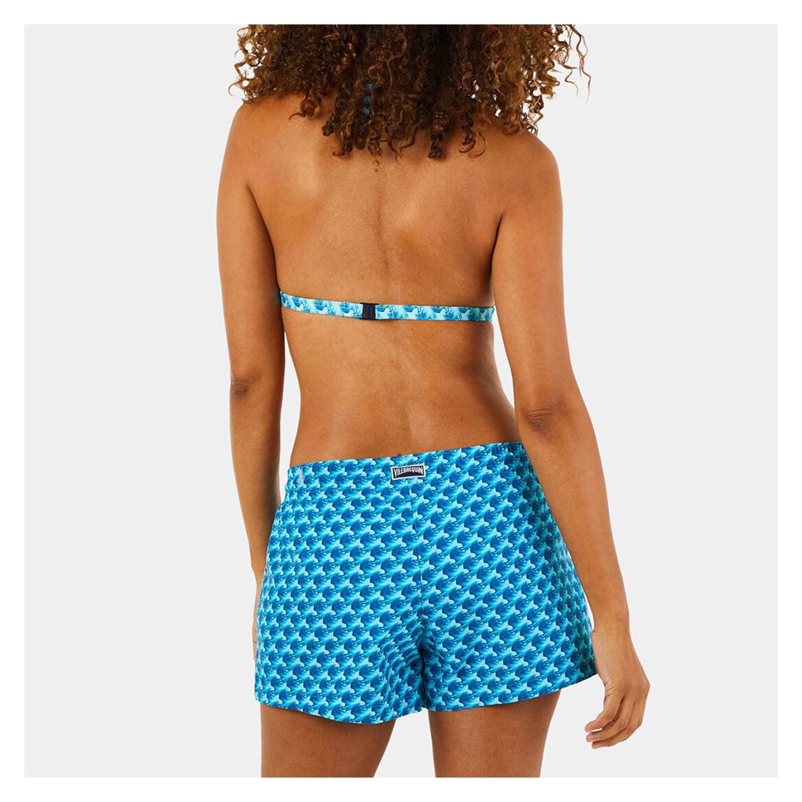 Blue Wave Print Swim Shorts main product photo