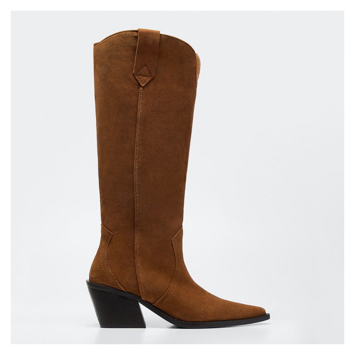 Brown Western Heeled Long Boots main product photo