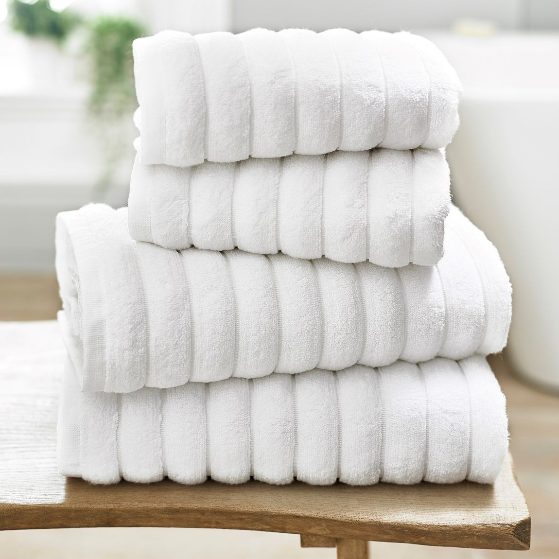 Ribbleton Zerotwist Cotton Bath Towel White main product photo