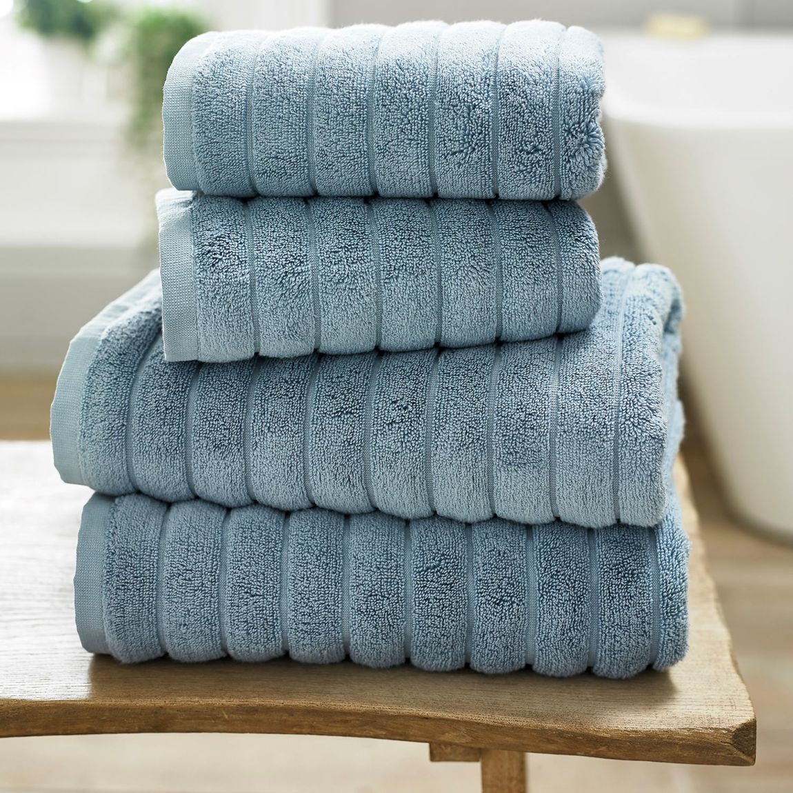 Ribbleton Zerotwist Cotton Bath Sheets Blue main product photo