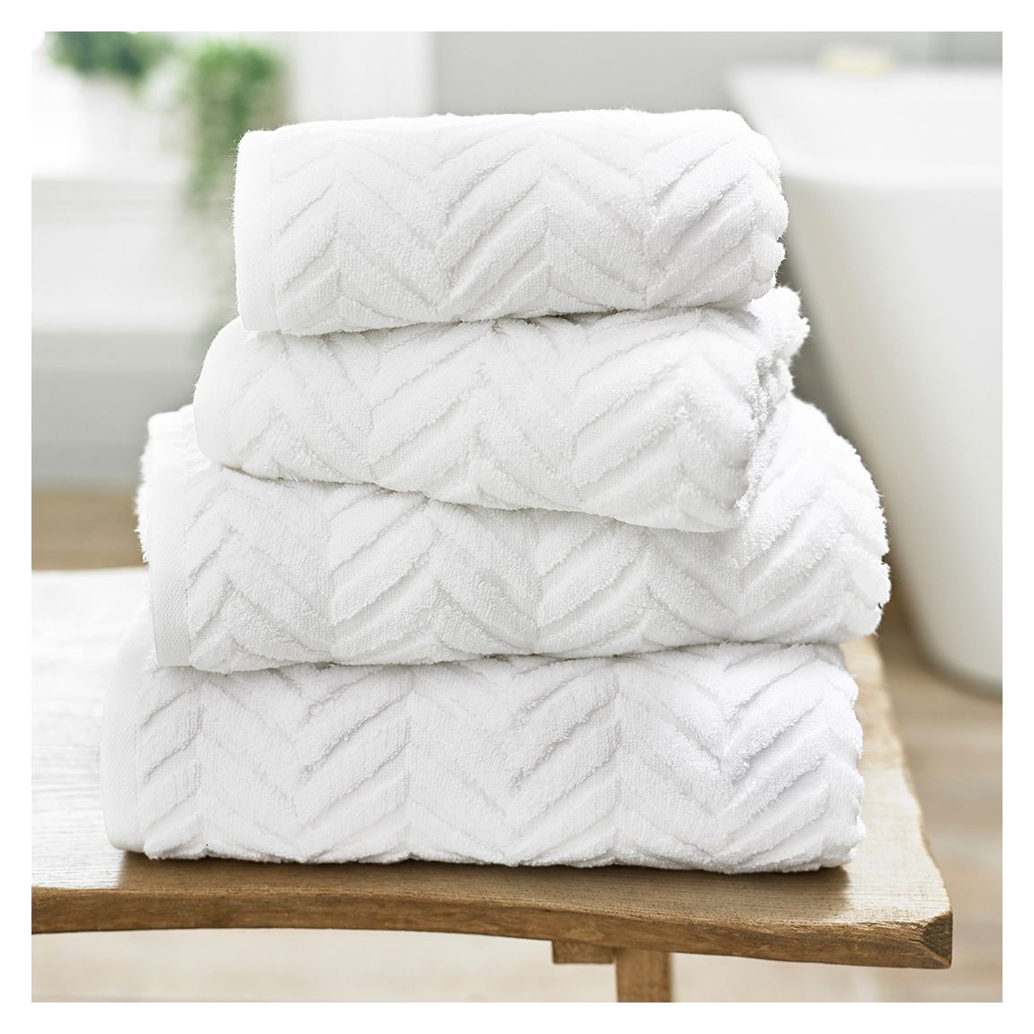 Catalonia Bath Towel, White main product photo