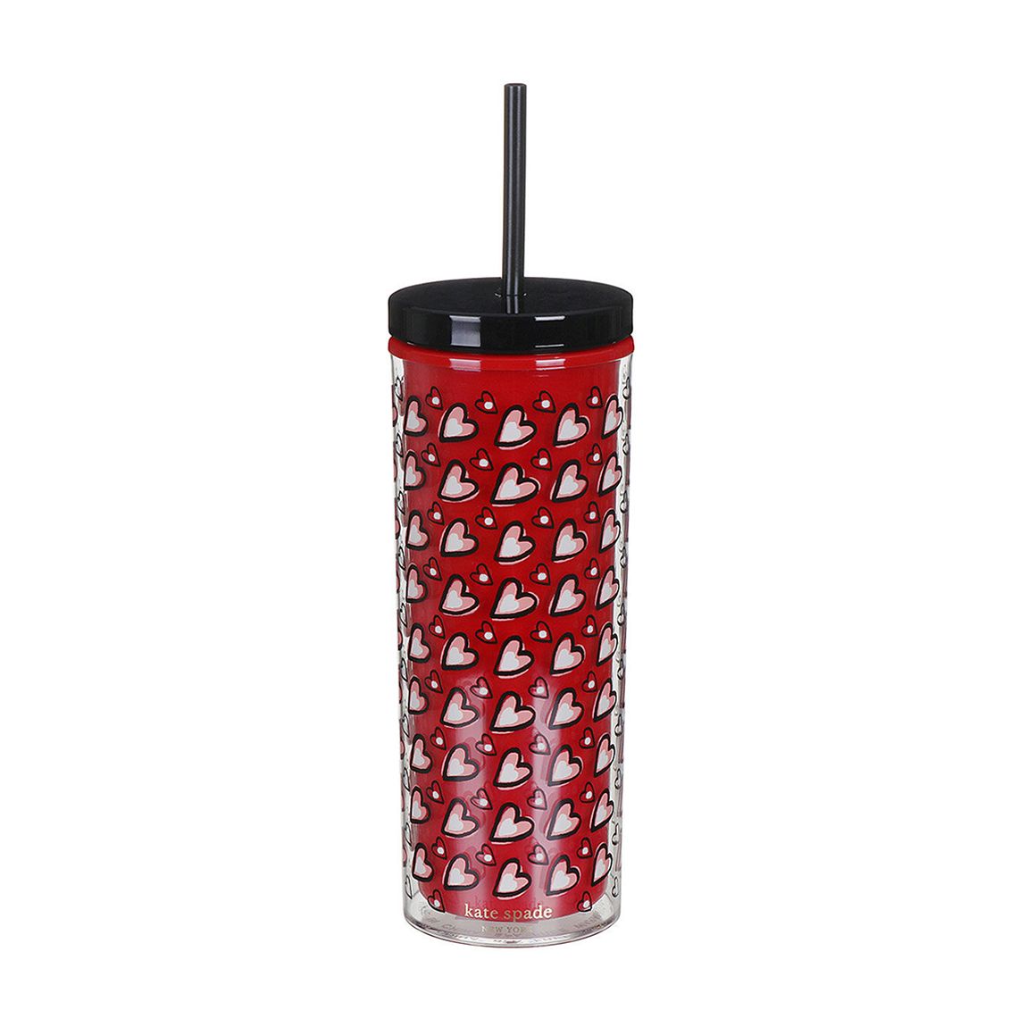 Tumbler with Straw, Hearts main product photo