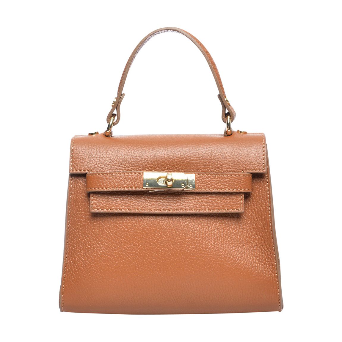 Brown Leather Top Handle Bag main product photo