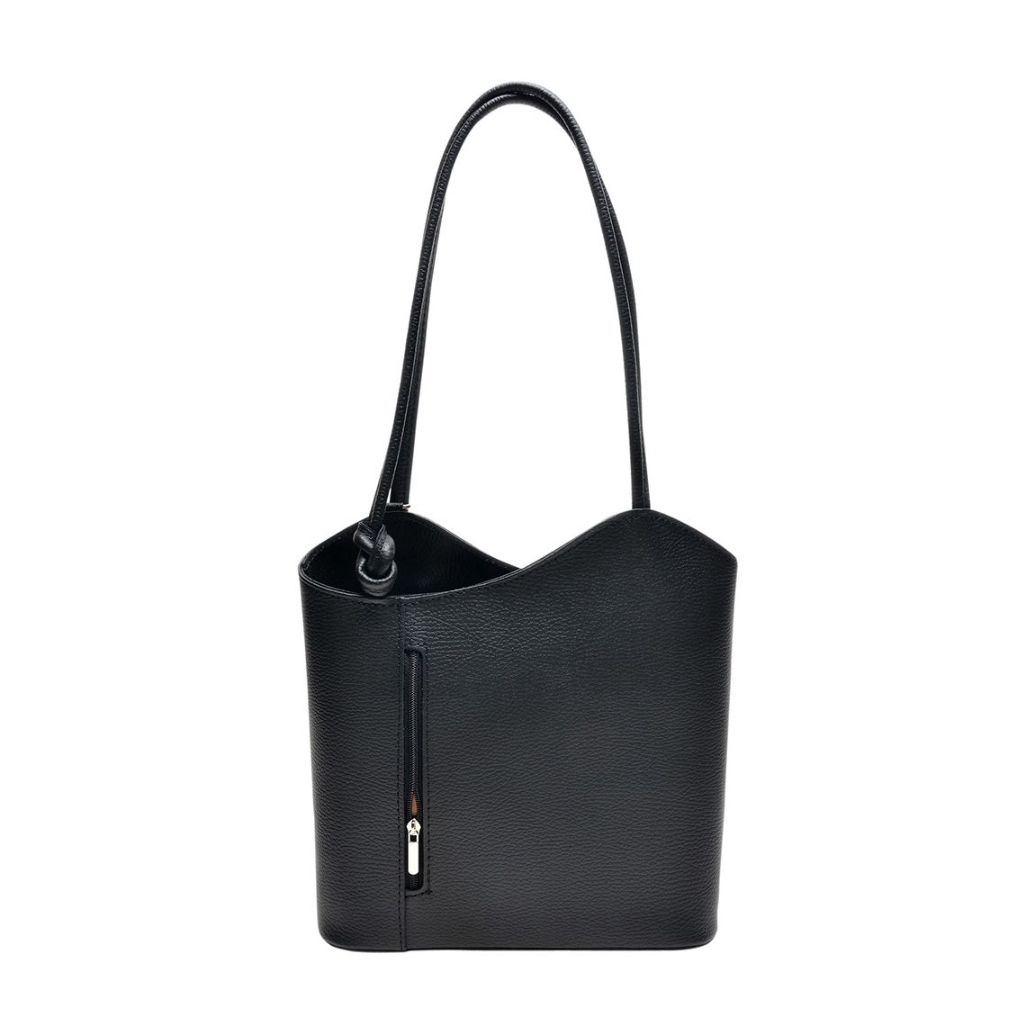 Black Leather Top Handle Bag main product photo