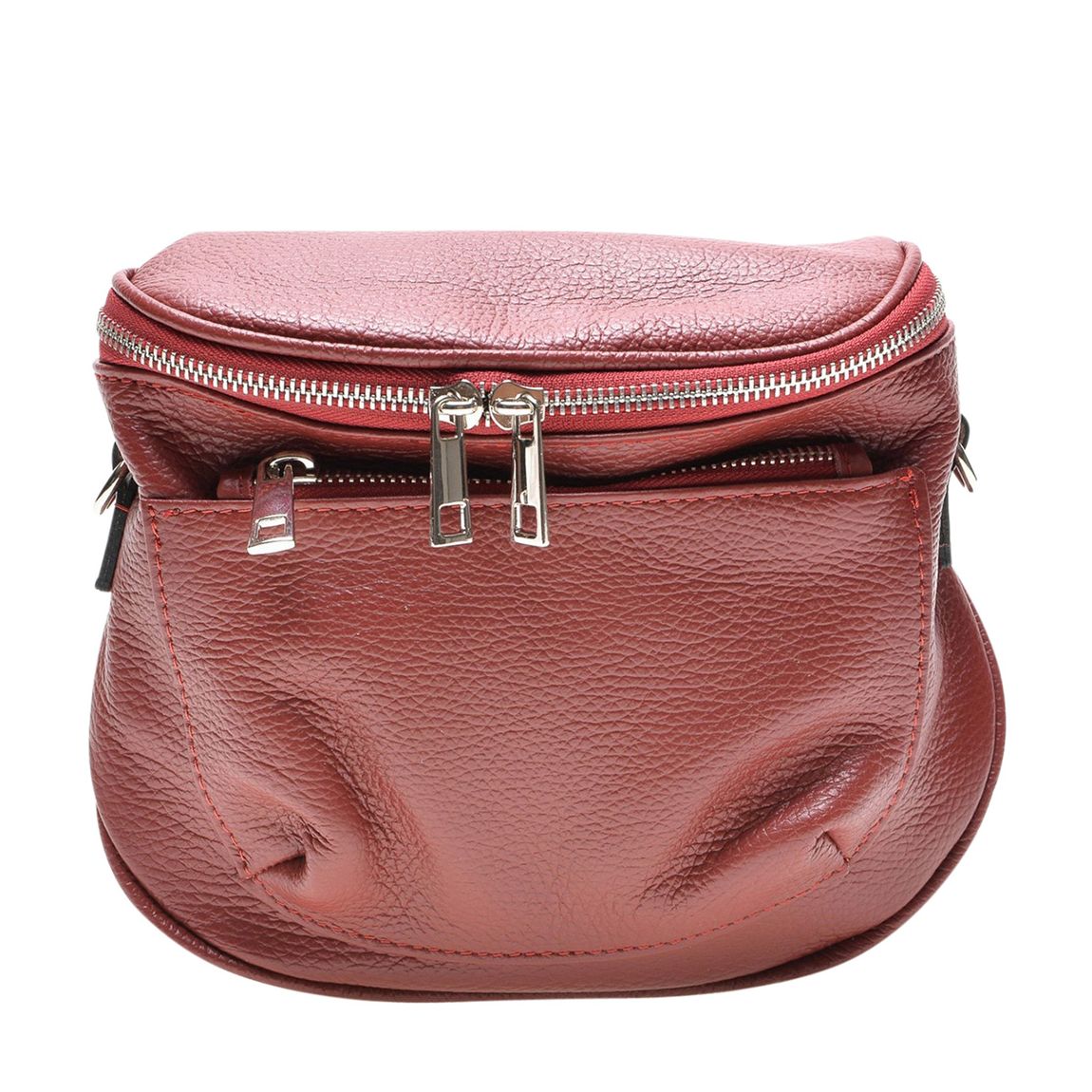 Red Leather Shoulder Bag main product photo