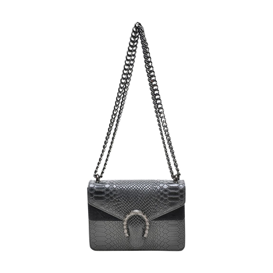 Black Leather Shoulder Bag main product photo