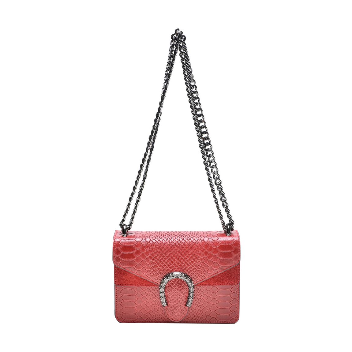 Red Leather Shoulder Bag main product photo