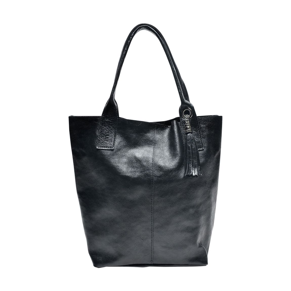 Black Leather Tote Bag main product photo