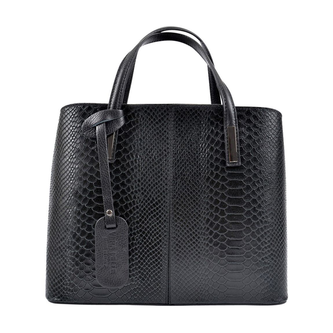 Black Leather Top Handle Bag main product photo
