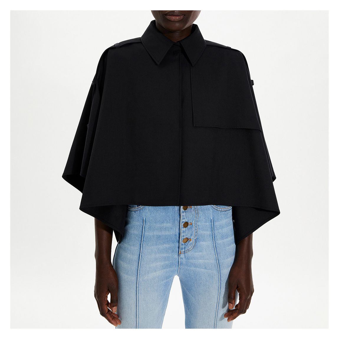 Black Cape Style Jacket main product photo