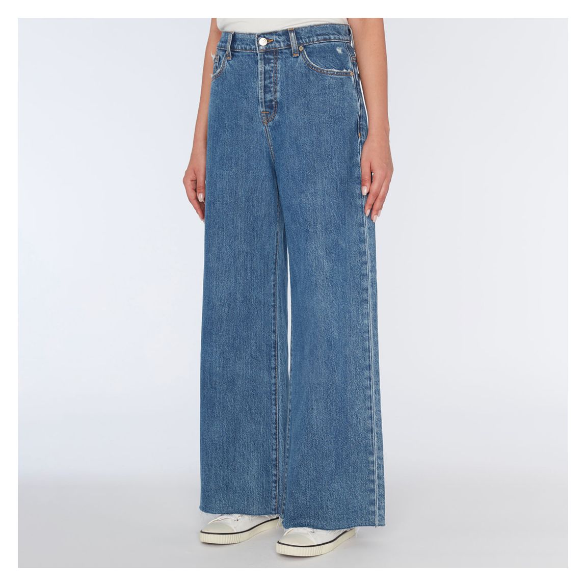 Mid Blue Zoey Ultra Wide Stretch Jeans main product photo