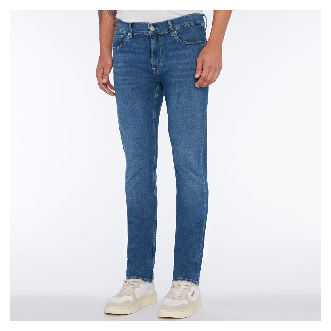 Mid Blue Paxtyn Stretch Jeans main product photo