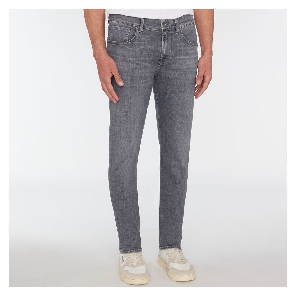 Washed Grey Slimmy Tapered Stretch Jeans main product photo