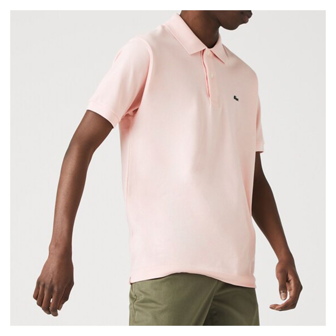 Pale Pink Short Sleeve Cotton Polo Shirt main product photo
