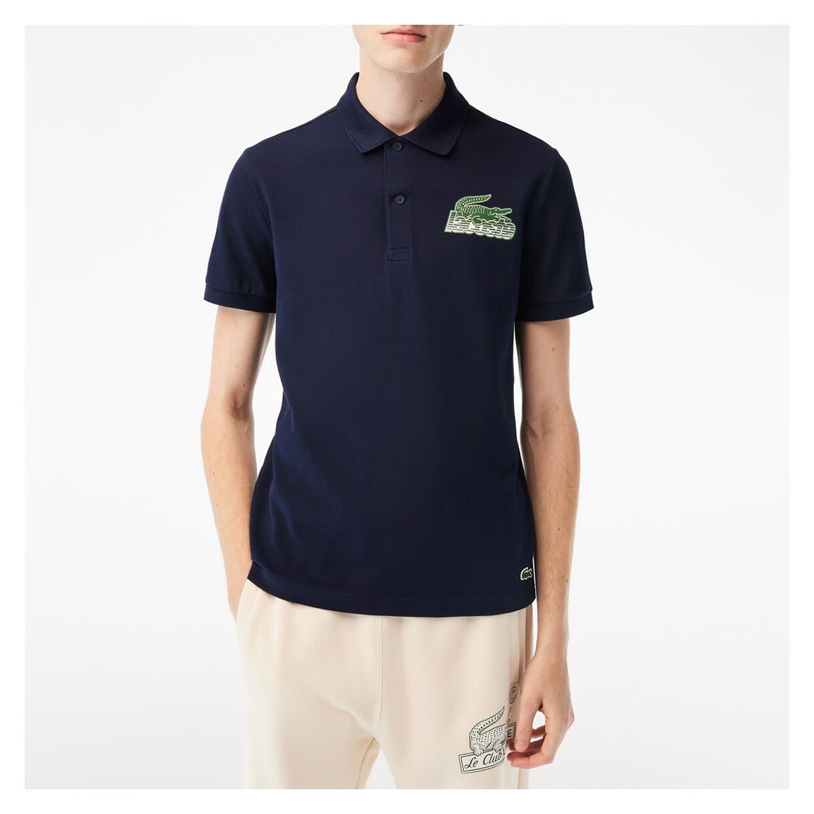 Navy Large Logo Cotton Polo Shirt main product photo