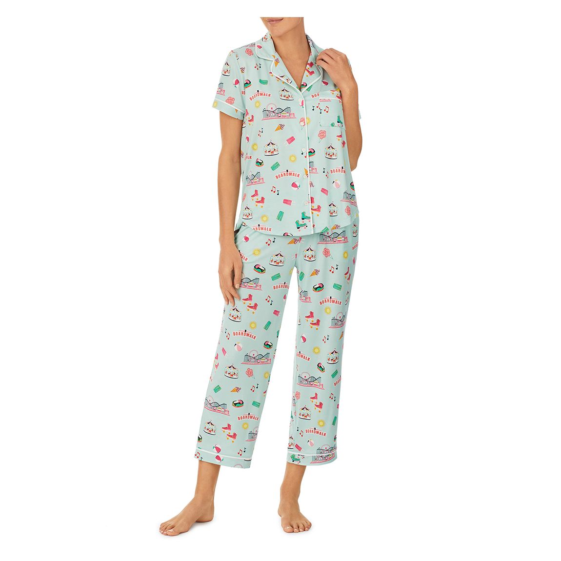 Blue Broadwalk Cropped Pyjama Set main product photo