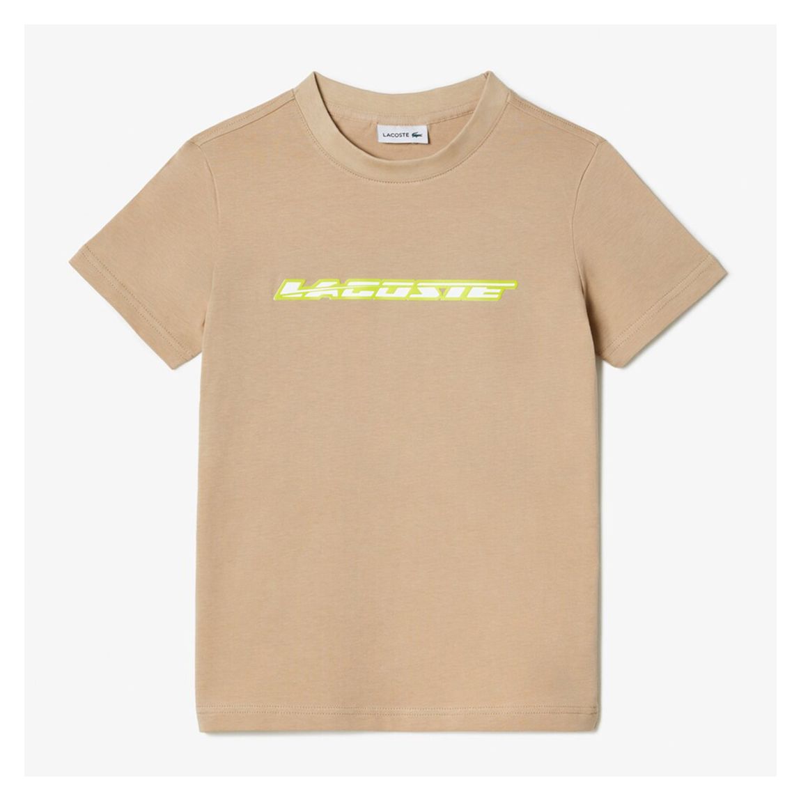 Teen Boy's Tan Chest Logo Cotton T-Shirt main product photo