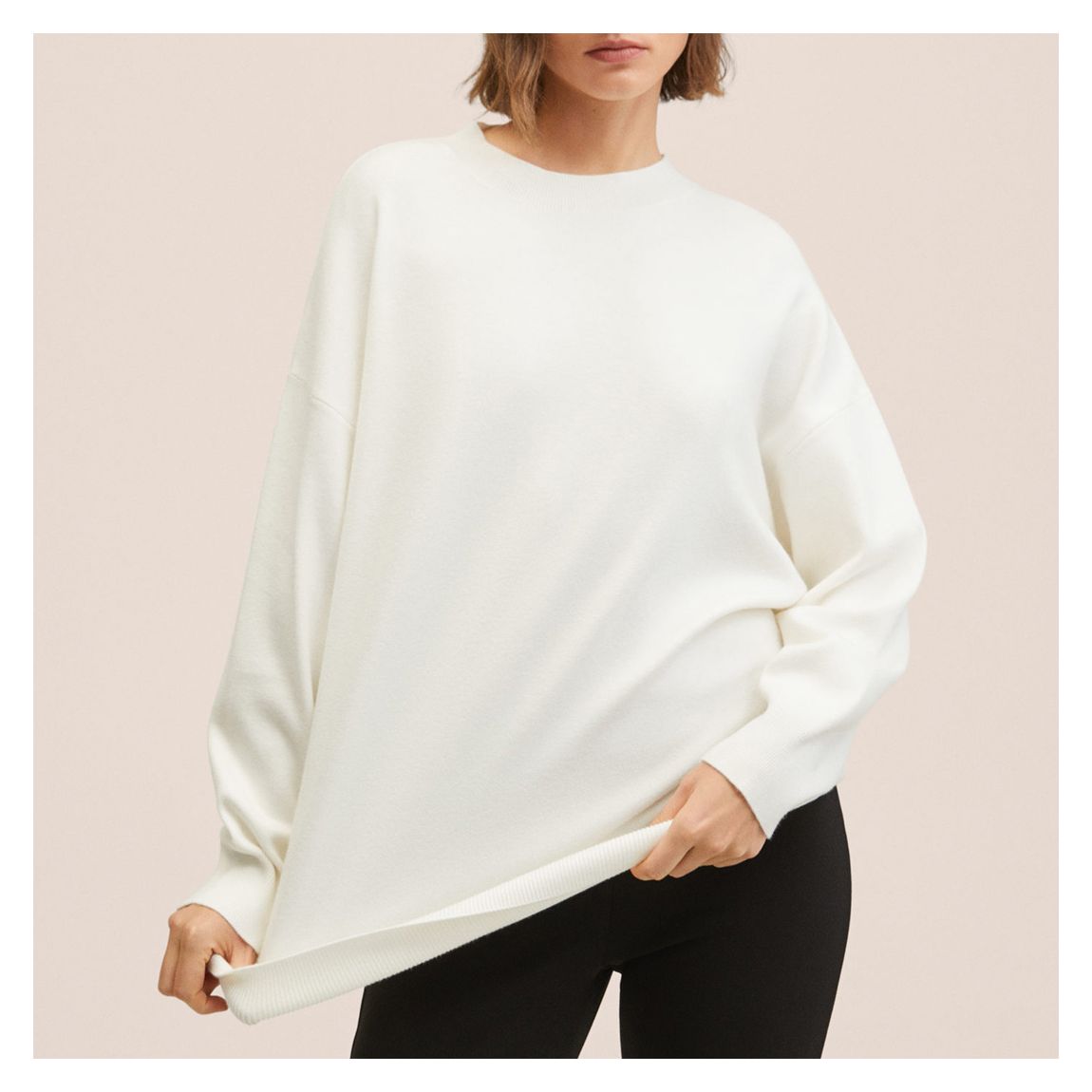 Ecru Oversized Knit Jumper main product photo