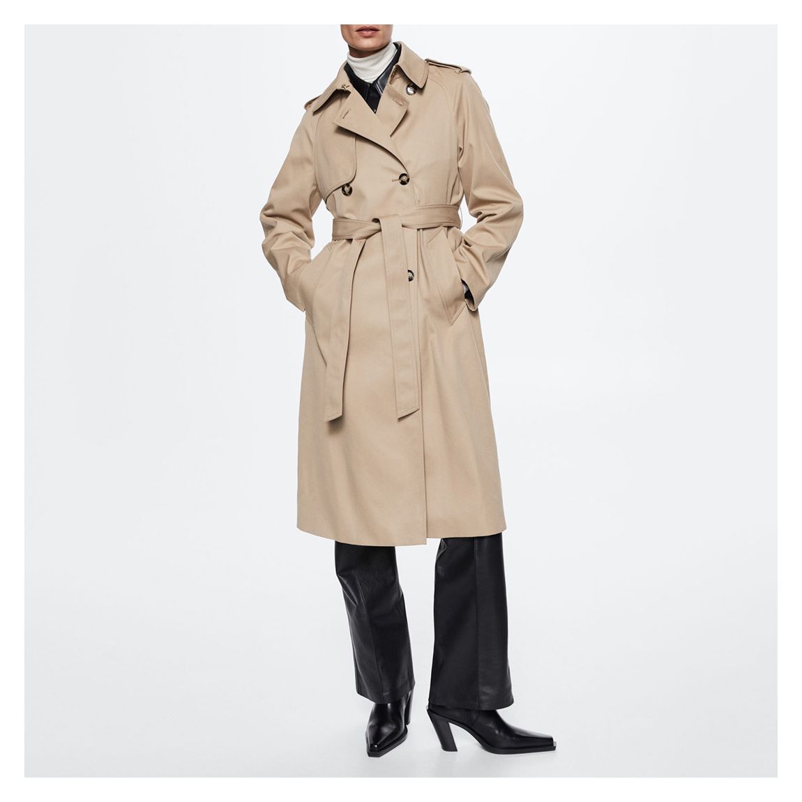Brown High-Performance Cotton Trench Coat main product photo