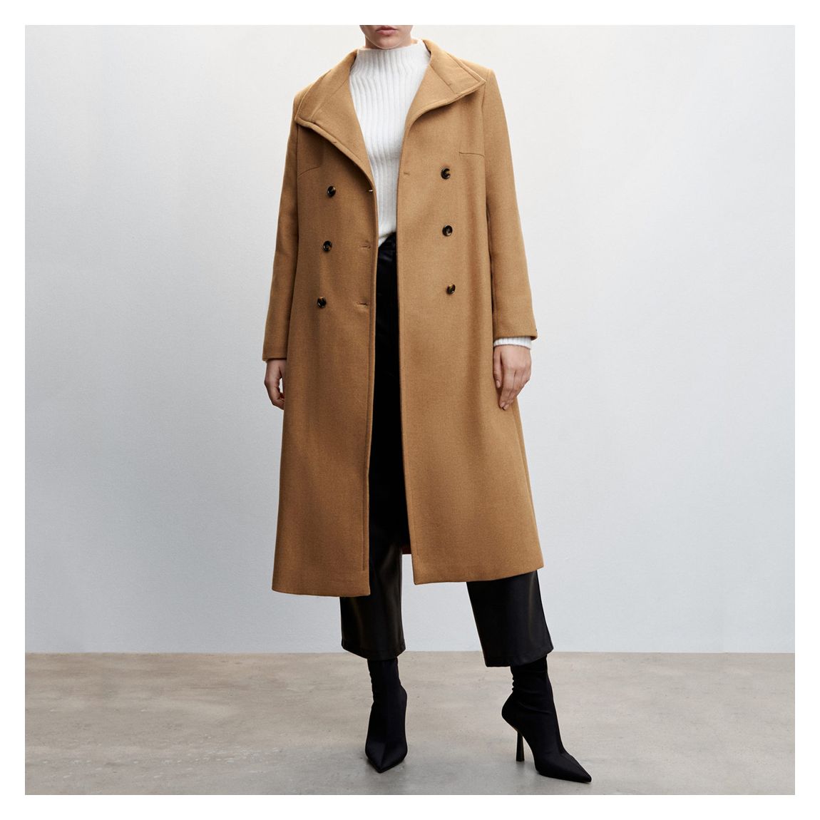 Brown Wool Blend Coat main product photo