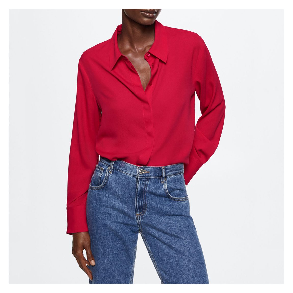 Red Button Blouse main product photo