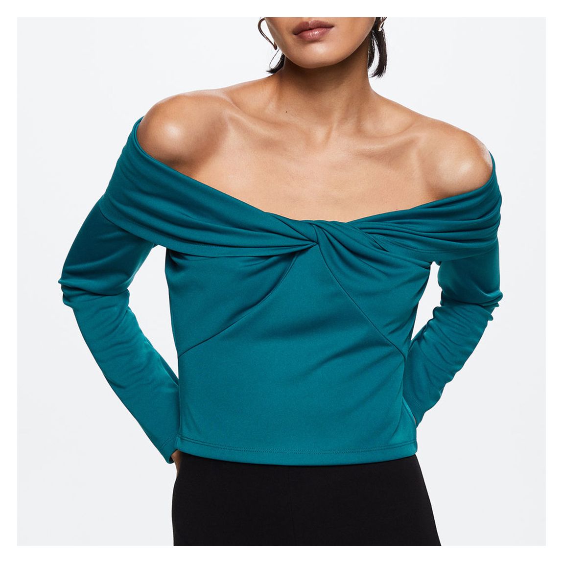 Turquoise Knot Detail Top main product photo