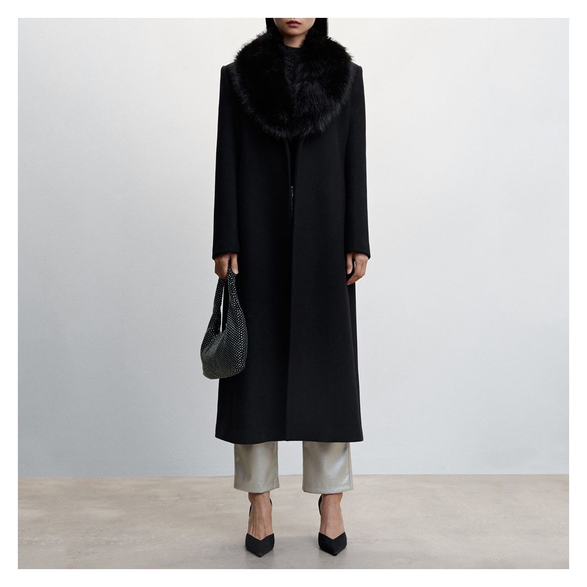 Black Dolce Tie Coat main product photo