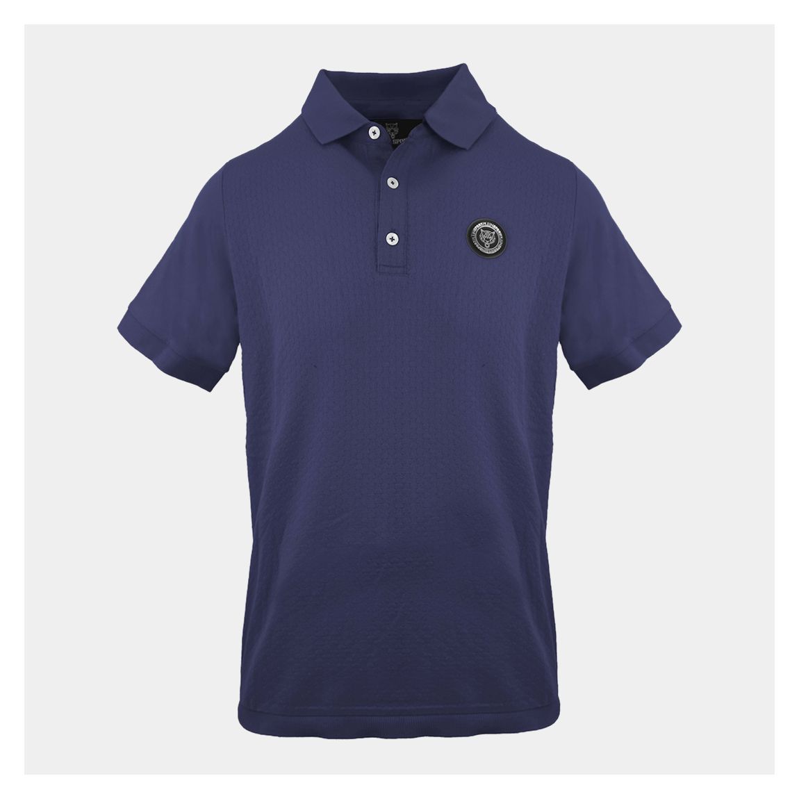 Navy Knitted Polo Shirt main product photo