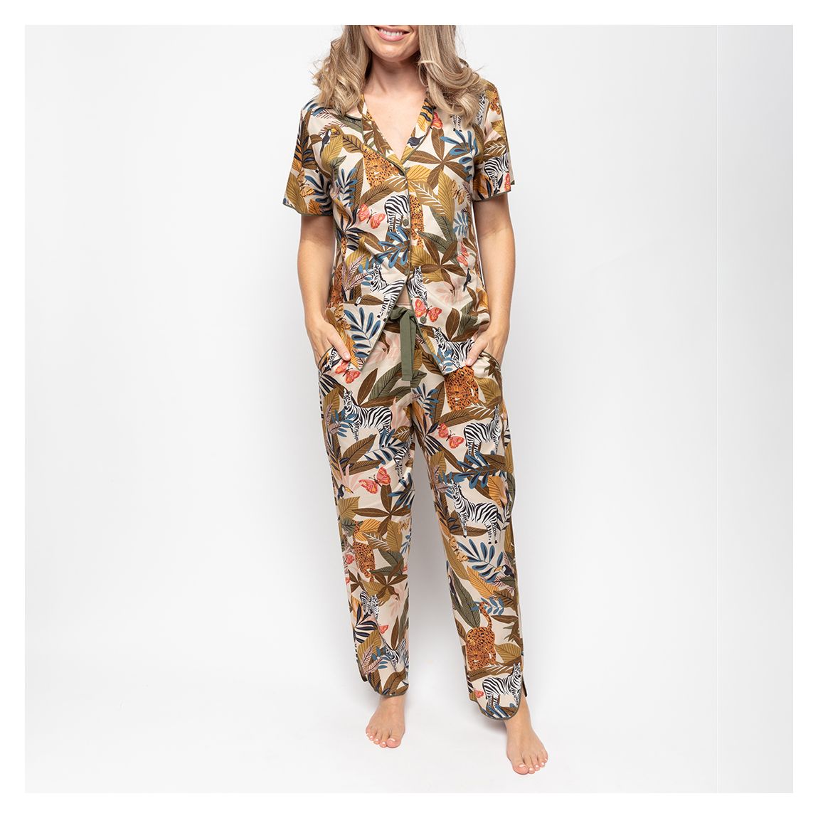 Multi Savannah Safari Print Pyjama Set main product photo