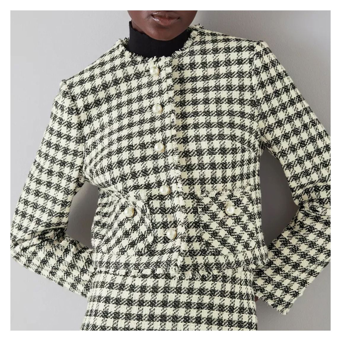 Black/White Keeler Cotton Blend Jacket main product photo