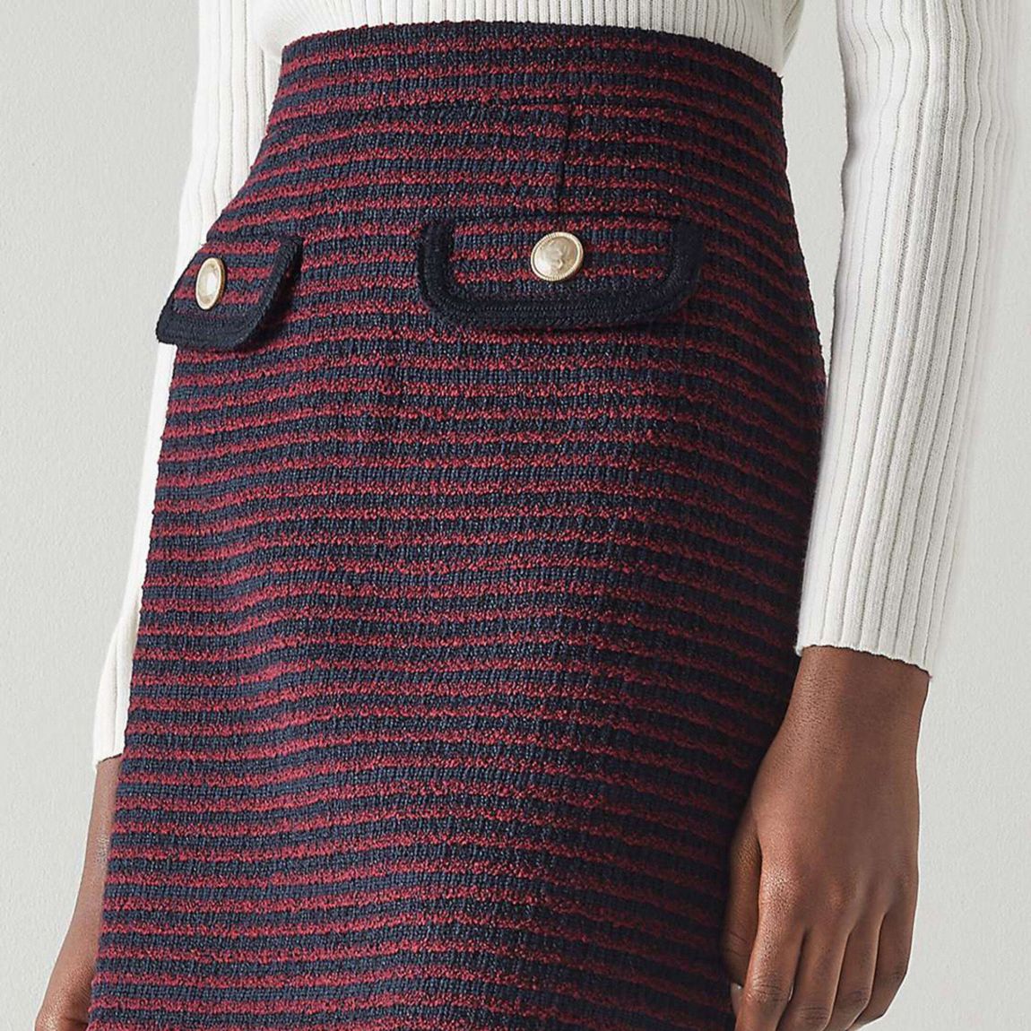 Purple Paloma Cotton Blend Tailored Skirt main product photo