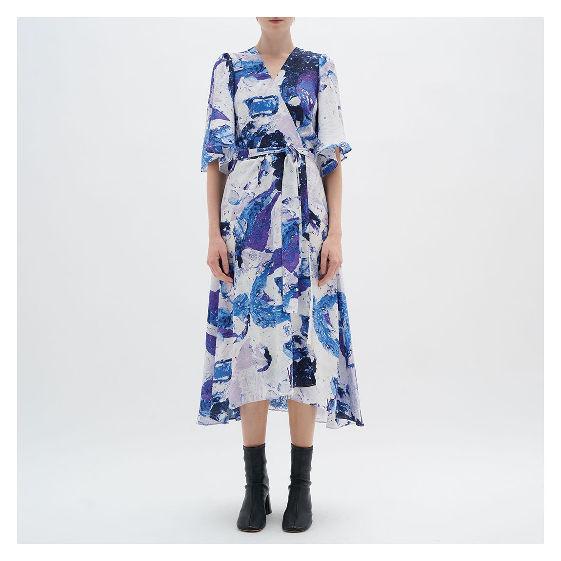 Blue/Multi Elita Wrap Dress main product photo