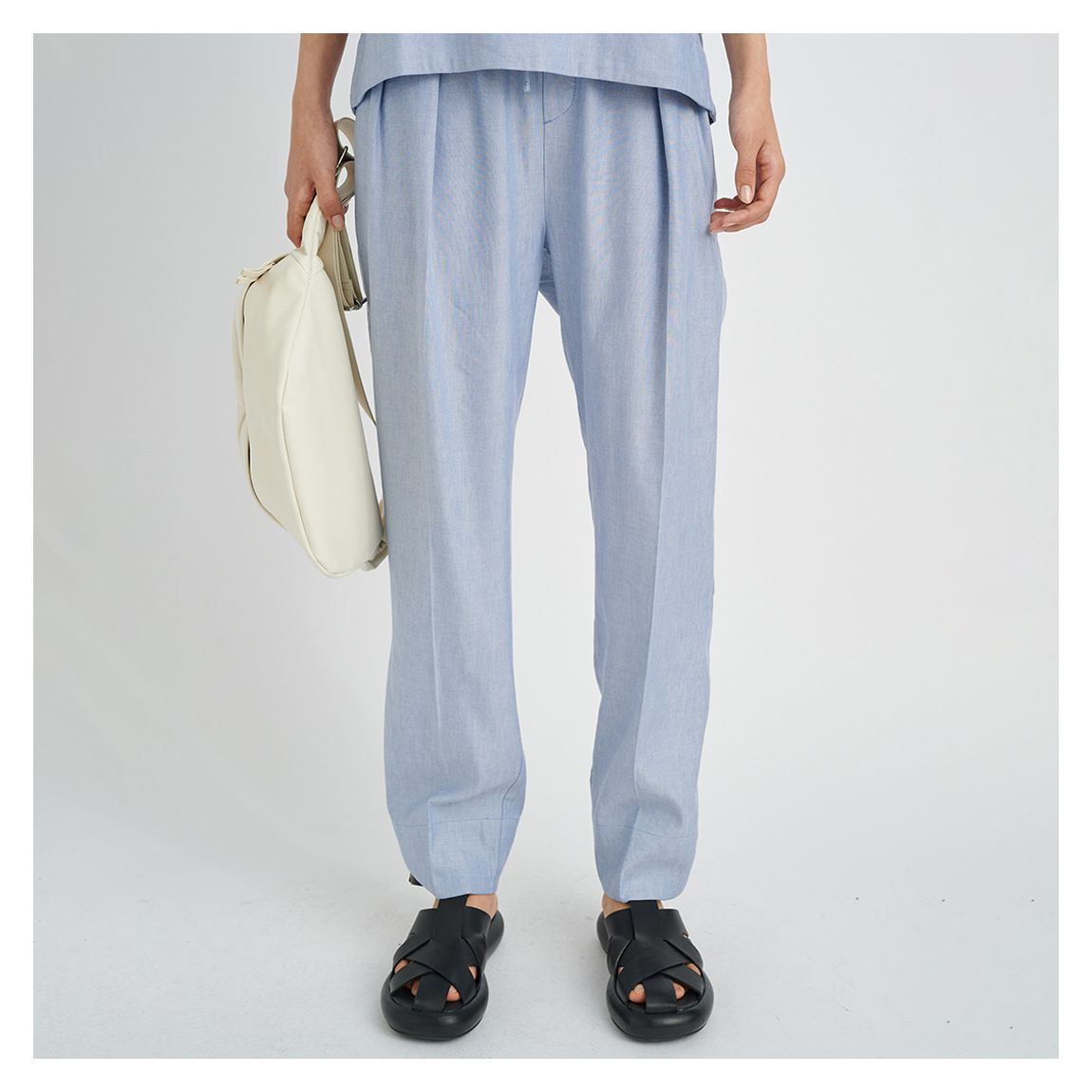 Blue Keil Cotton Blend Trousers main product photo