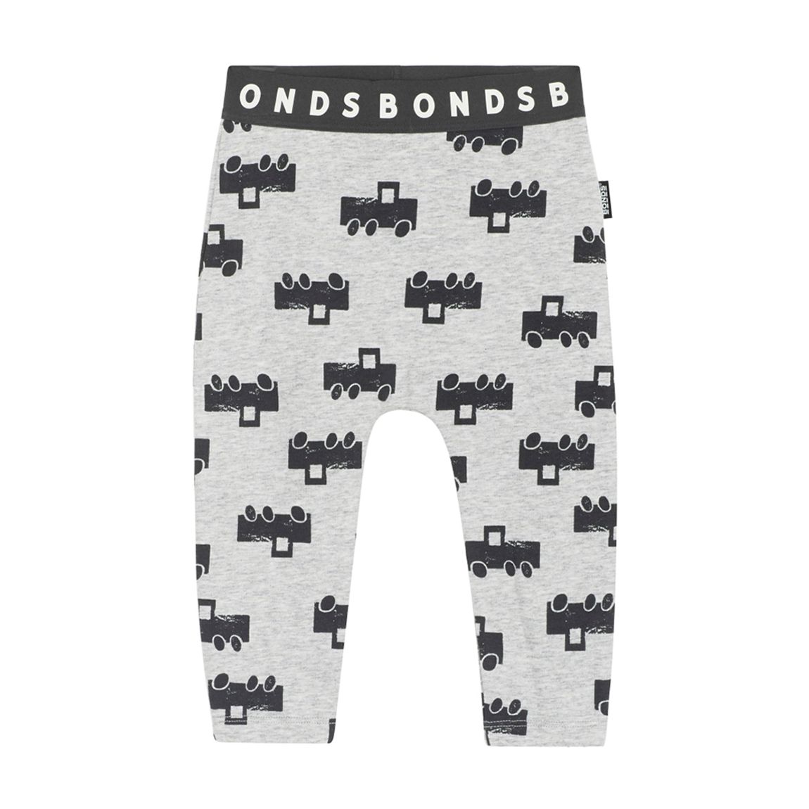 Grey Truck Print Cotton Blend Leggings main product photo