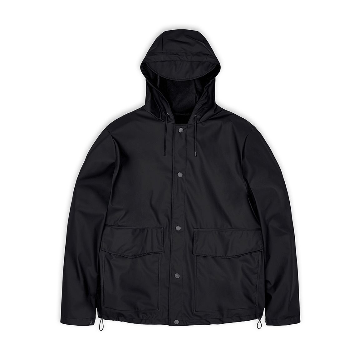 Black Unisex Waterproof Hooded Raincoat main product photo