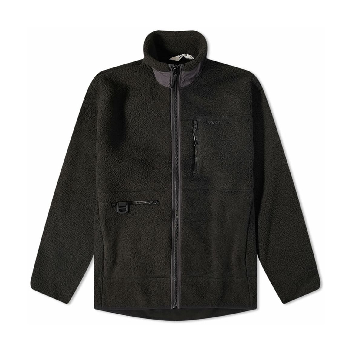 Black Unisex Fleece Zipped Jacket main product photo