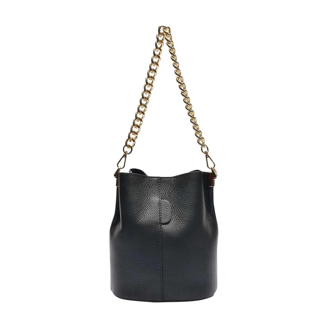 Black Italian Leather Shoulder Bag main product photo