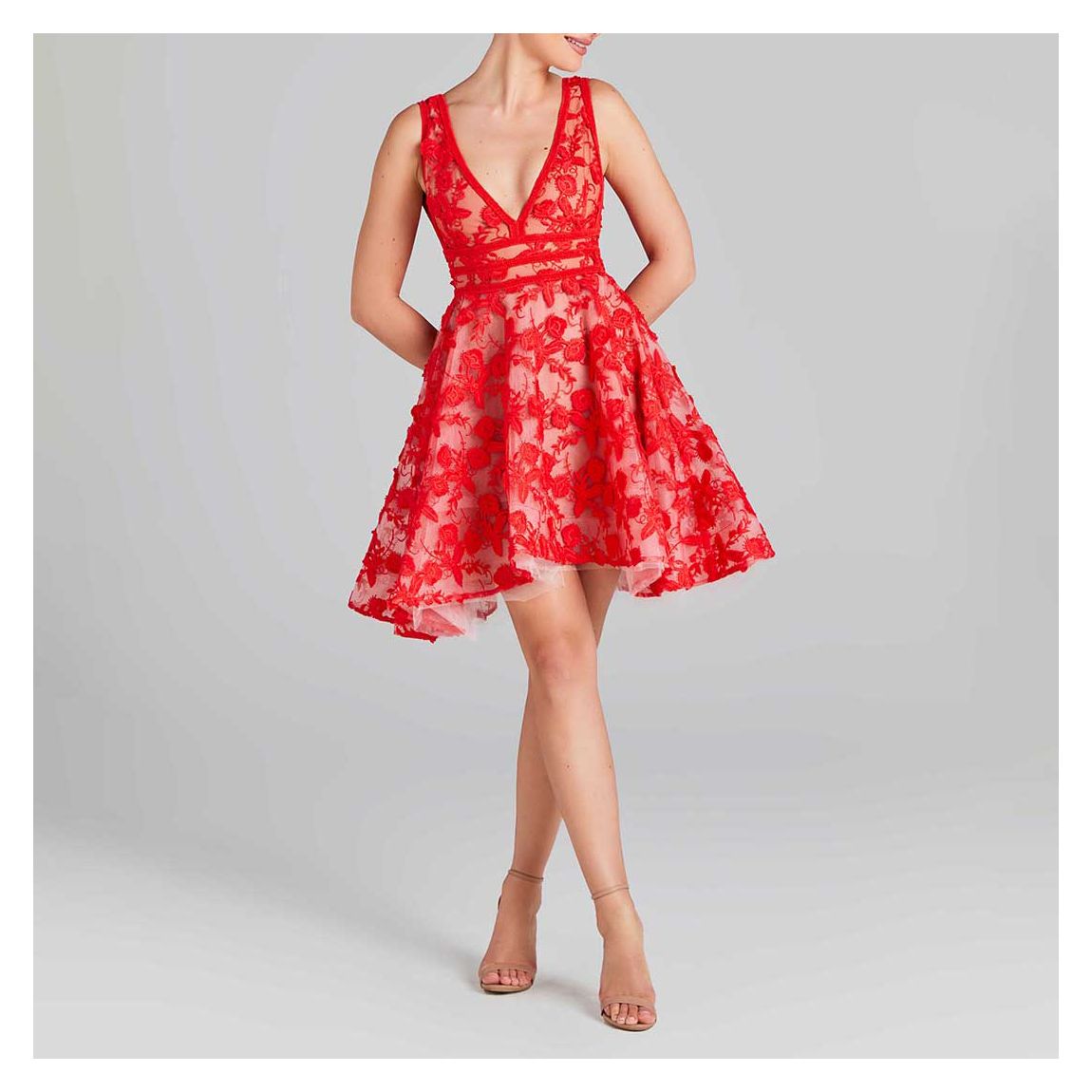 Red Lace Lola Dress main product photo