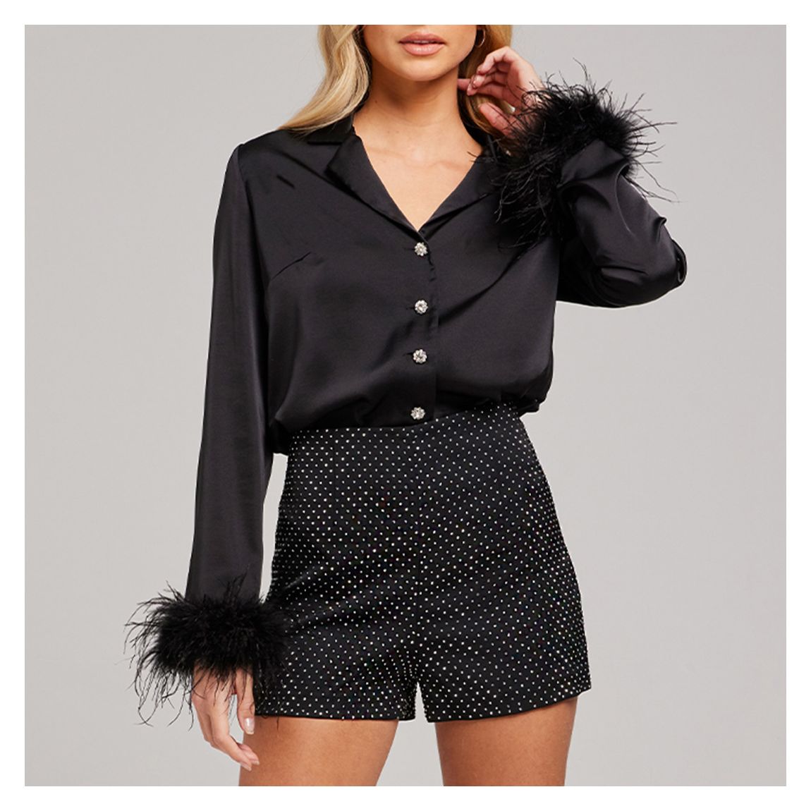 Black Feather Taylor Shirt main product photo