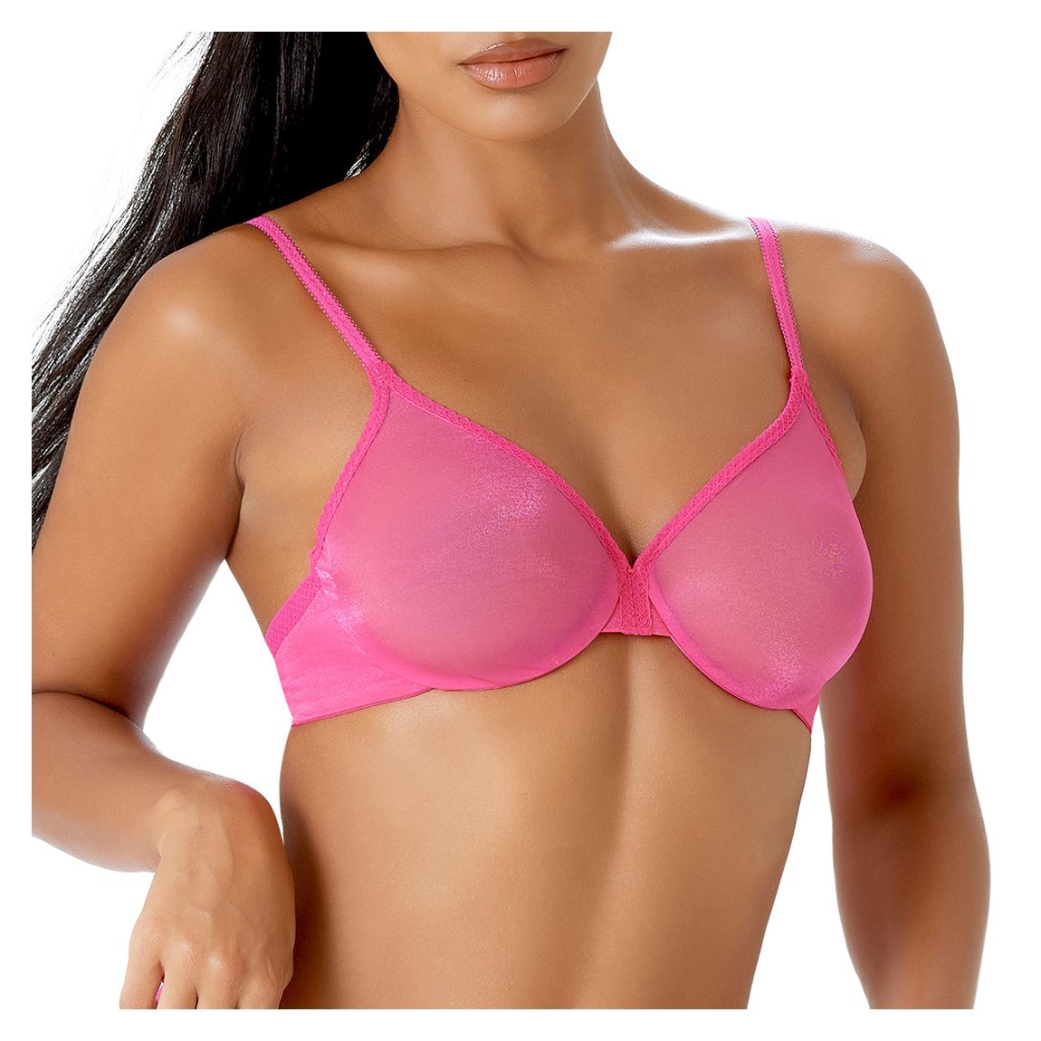 Pink Glossies Sheer Bra main product photo