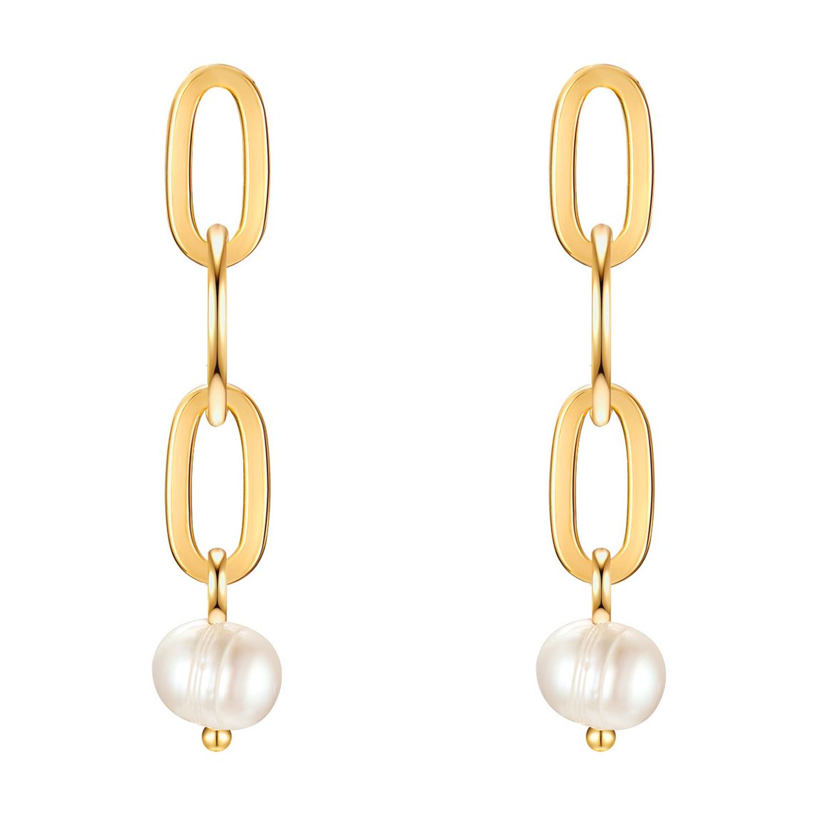 Yellow Gold Freshwater Pearl Drop Earrings main product photo