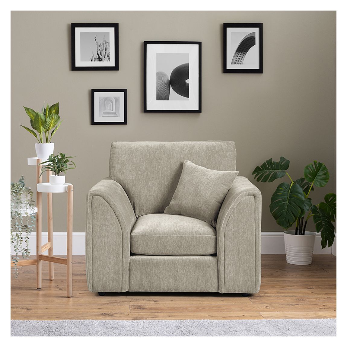 The Richmond Arm Chair, Manhattan Putty main product photo