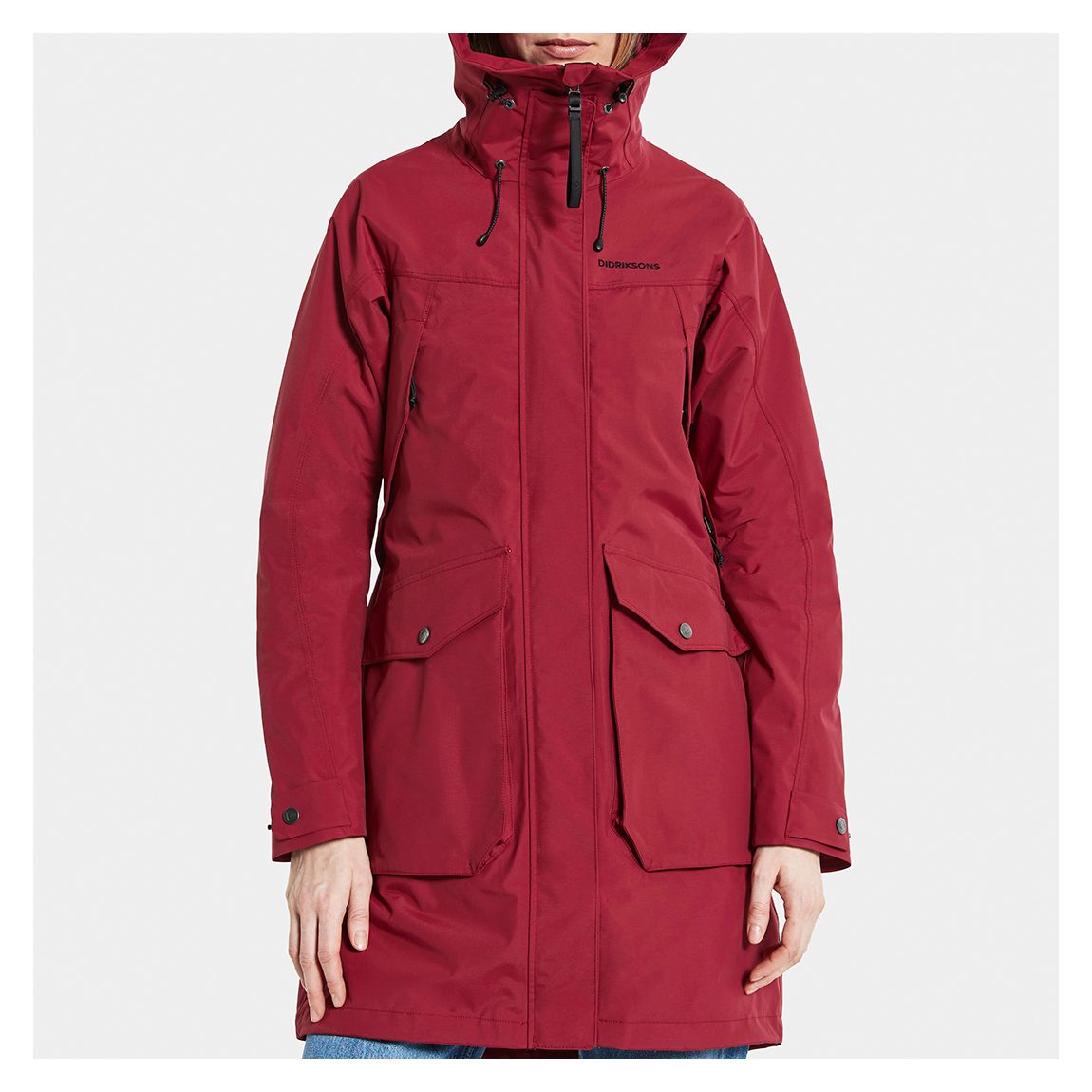 Red Thelma Waterproof Parka main product photo