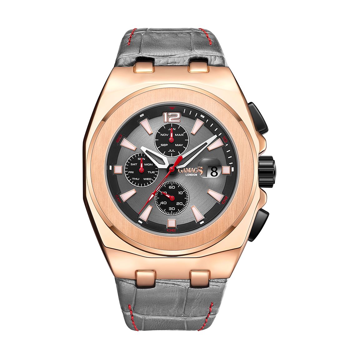 Men's Gamages Of London Limited Edition Hand Assembled Voyager Automatic Rose Grey main product photo