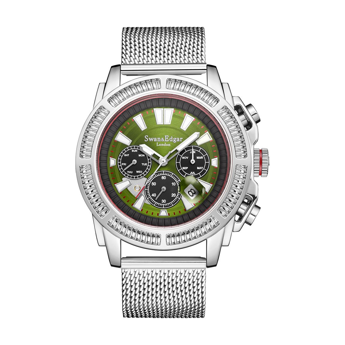 Men's Limited Edition Swan & Edgar Hand Assembled Noble Automatic Silver Olive main product photo
