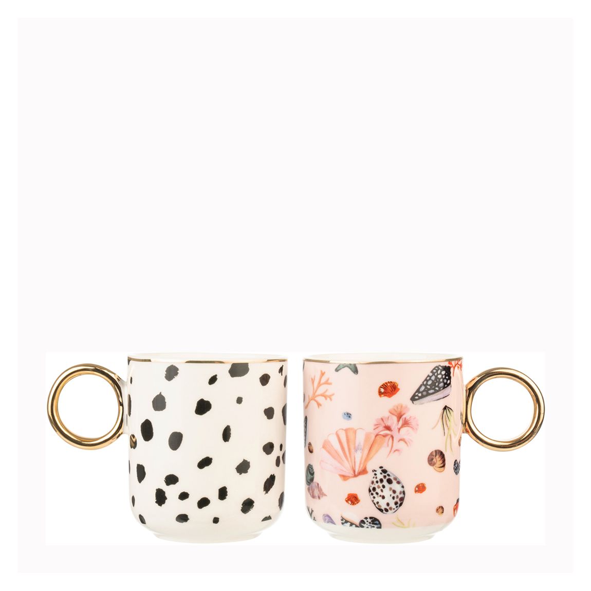 Set of 2 Shell & Dalmation Espresso Cup & Saucer Set main product photo