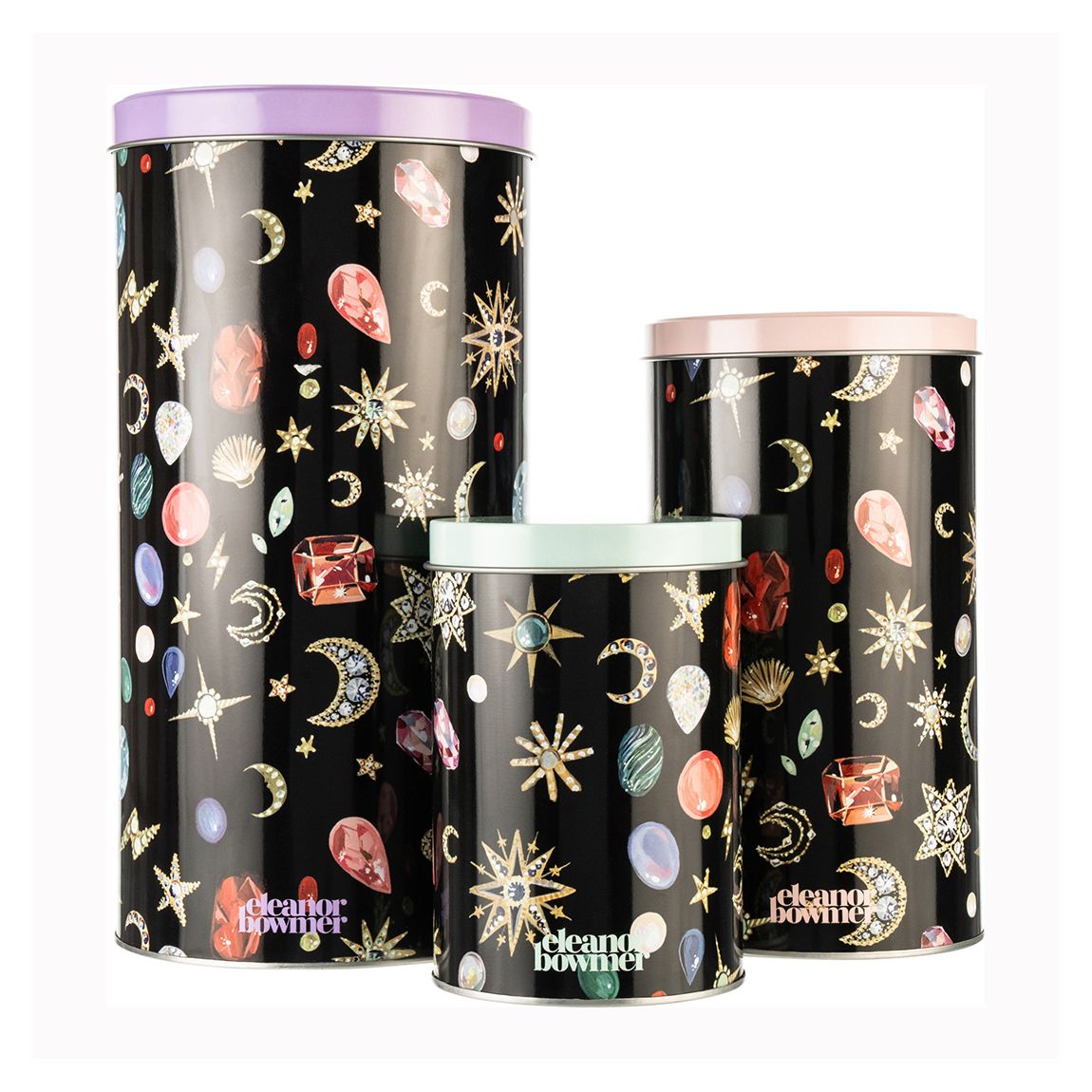 Set of 3 Gems Canisters main product photo