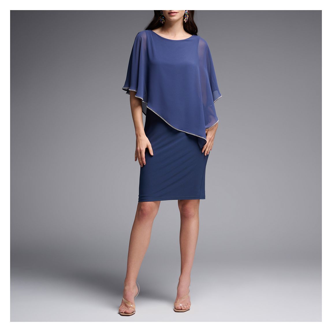 Navy Frill Cut Out Top main product photo
